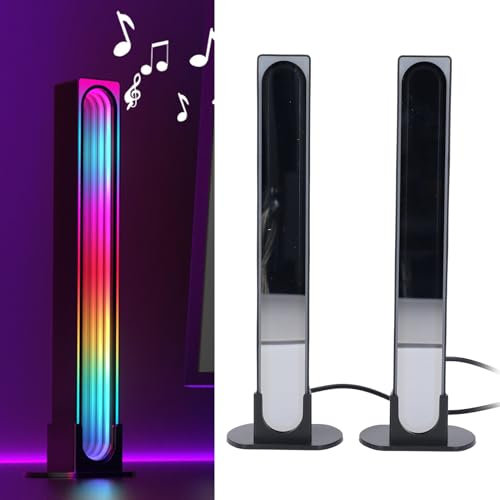 LED RGB Gaming Desk Lamp, TV Backlight, USB Powered Color Changing Lamp, Dimmable Nightstand Lamp with Smart App Control and Remote for Living Room Bedroom