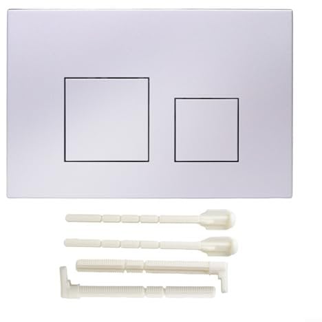 Dual Flush Plate, Dual Flush Actuator For Wall Hung Toilets, For GEBERIT Sigma01 Sigma20 Sigma21 Sigma30 Sigma50 UP300(Silver)
