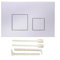 Dual Flush Plate, Dual Flush Actuator For Wall Hung Toilets, For GEBERIT Sigma01 Sigma20 Sigma21 Sigma30 Sigma50 UP300(Silver)