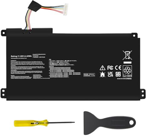 ASUNCELL 11.55V/42Wh B31N1912 Batterie d'ordinateur Portable pour ASUS VivoBook 14 E410M E410MA L410M L410MA E410KA-EK139TS E510KA-EJ033TS F414MA L510MA R522MA E510MA Series B31N1912 C31N1912
