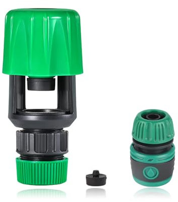 Kitchen Tap Hose Connector, Mixer Tap Adapter for Kitchen Sink Indoor Outdoor House Hose Pipe Fittings Tap with Hose Connectors (Green Quick Connect)