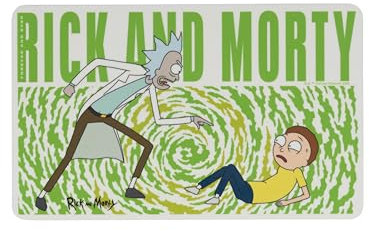 Rick and Morty Brettchen - Swirl Frühstücksbrettchen Schneidebrettchen aus Resopal Weiß