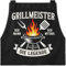 MoonWorks® Grillschürze für Männer – Grillmeister Spruch „Der Mann. Der Mythos. Die Legende.“ – Lustige BBQ Schürze aus Baumwolle Schwarz unisize