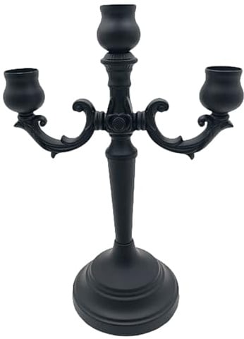 Cammeciso Bougeoir en Métal 3 Branches,Bougeoirs Détenteur,Chandelier Vintage en Fer Forge Chamberstick,Esthétique,Ajoute Une atmosphère chaleureuse,pour Décorations Maison Élégantes