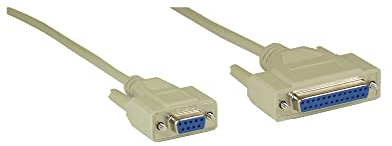 InLine 12122 Nullmodemkabel, 9pol Buchse zu 25pol Buchse, 2m