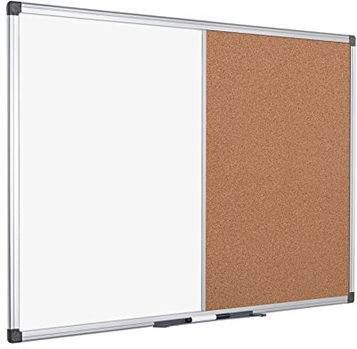 Bi-Office Combination Board Maya, Cork/Magnetic, Aluminium Frame, 180 x 120 cm