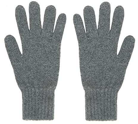 Herrenhandschuhe aus purem Kaschmir, grau