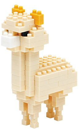 nanoblock NBC-079 - Alpaka, Minibaustein 3D-Puzzle, Mini Collection Serie, 110 Teile, Schwierigkeitsstufe 2, mittel