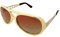The Movie Shop Ltd True Romance Style Sunglasses, Gold Frame/Brown Gradient Lens