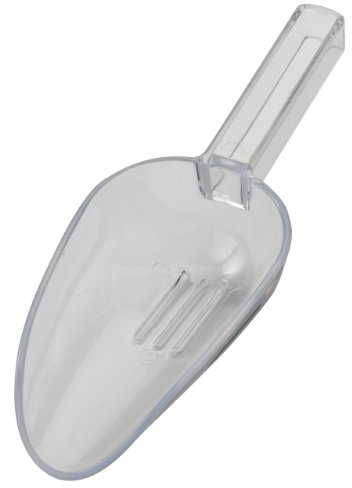Clear Plastic Ice Drainer Scoop - 7oz