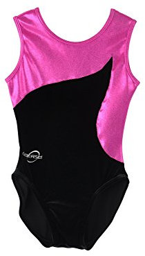 Obersee O3gl010cm, Body per Ginnastica Bambina, Flusso Rosa, CM Child (6-8 Years)