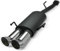 JOM Car Parts & Car Hifi GmbH 89028 Stahl-Endschalldämpfer mit 2X 76mm DTM-Look Endrohren