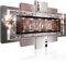 B&D XXL - Wandbilder XXL Abstrakt 200x100cm 5 tlg Wand Deko Leinwand Bilder Groß Wanddeko Wohnzimmer Schlafzimmer Kunstdrucke, Wohnzimmer, Leinwand, moderne - Textur Perlen Struktur silber 020101-214