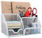 EasyPAG 7 Fächer Metall Schreibtisch Organizer Stiftehalter Stiftköcher Vielseitig Utensilienschalen Büro Organisation Zubehör Ablage mit Schublade,Weiß