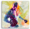 Paul Sinus Art 60x60cm Bodybuilder Wandbild SPORTBILD Krafttraining Aquarell Art bunte Farben