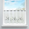 HongYa Voile Scheibengardine Transparenter Cafe Vorhang Kurzstore mit Blüten-Stickerei H/B 60/120 cm Grau