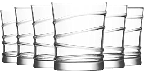 LAV 6x Clear 65ml Ring Shot Glasses - Small Vodka Tequila Jelly Cocktail Mini Dessert Party Drinking Glass Cups Set