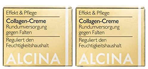 2er E Collagen Creme pflegende Kosmetik Alcina Rundumversorgung gegen Falten je 50 ml = 100 ml
