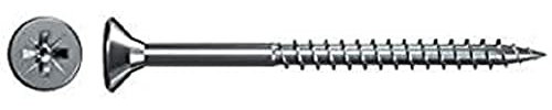 fischer Vis pour panneaux d'aggloméré Tête fraisée Bleu galvanisé Filetage partiel I 5 x 45 cm