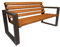 Primario Grande Gartenbank, Parkbank - Gartenmöbel, Outdoor Bank mit 350kg Tragfähigkeit - Sitzbank Holz Wetterfeste (Grande, Palisander, 100cm - Sitzlänge, CE)