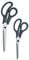 Viners Everyday Set of 2 Scissors | 8 Inch & 10 Inch Stainless Steel Multipurpose Kitchen Scissors | Black