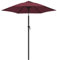 vidaXL Sombrilla Parasol Paraguas Quitasol Artículos de Exterior Jardinería Terraza Aire Libre Jardín Sombrajos Aluminio Burdeos 200x224 cm