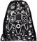 Fringoo Minimalistischer Rucksack mit Kordelzug, Unisex, für Schule, Sport, Freizeit, 3 Taschen, 1 Fach, Schwarz, Game on, L