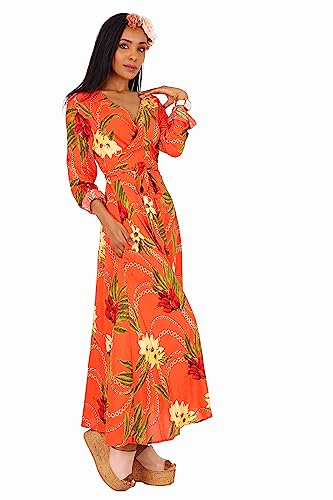 VersusModa Vestito Lungo Spolverino Donna Floreale 100% Viscosa Woman Maxi Dress KEL-KL209 (M)