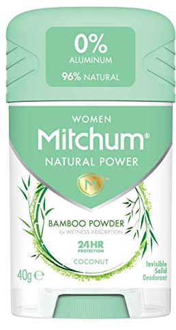 Mitchum Women Natural Deodorant-Stif - Aluminiumfrei, vegan - ohne Tierversuche hergestellt - 96% natürliche Inhaltsstoffe - Kokosnuss