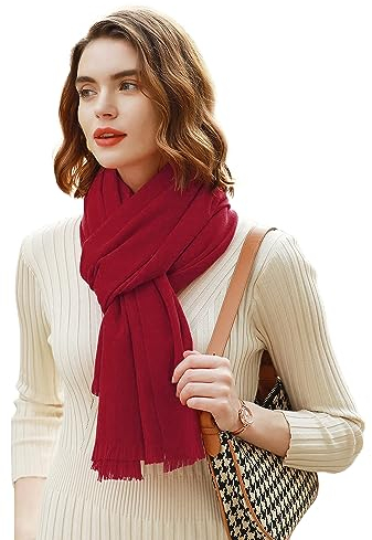 RIIQIICHY Damen Schal Winter Rot Pashmina Stola Festlich Herbst xxl schals Tücher für Abendkleider Frauen Hochzeit Schultertuch