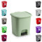 plastific Foot Pedal Bin Dustbin Rubbish Paper Waste Kitchen Office Plastic Bins (Mint Green, 7.5L)