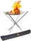 FENNEK HIGH FIRE Titan | Hochwertiges, transportables XL Feuernetz aus hitzebeständigem Edelstahl | Gestell aus Titan | 60 x 60 x 63 cm | Mit Tasche | Perfekt für Daheim oder den mobilen Einsatz