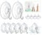Jeowoqao Multi-Purpose Suction Cup Hooks, 12 Packs Combo Set Clear PVC Sucker Pads with Metal Hook, Plastic Suction Hooks for Kitchen Bathroom Shower Wall Window Glass Door 2 Large,6 Medium,4 Small