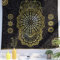 Berkin Arts Decor Wandteppich zum Aufhängen, Hintergrund aus hochwertigem Polyesterstoff Maximalismus Verziertes galaktisches Gold Persisches Design 130 x 150 CM
