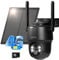 ANRAN 3/4G LTE 2K Security Camera Wireless Outdoor (SIM Card & 32GB SD Card Included), No WiFi Needed PTZ Solar Camera, Battery Operated, Color Night Vision, PIR Human Detection, 2 Way Talk, G1 Black