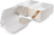 FOOGO Green 50pcs Boîtes Clamshell Emporter, 23x15 cm, 900ml, Pulpe de Canne à Sucre Naturelle, Ecologiques, Récipients Alimentaires Jetables, Compostables, Biodégradables