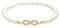 Elli Armband Damen Elegant Infinity Symbol mit Muschelkernperlen und Kristallen in 925 Sterling Silber