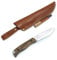 BPS Knives HK1 CSHF Coltello in Acciaio al Carbonio Fatto a Mano con Acciarino - Coltello Scandinavo a Lama Fissa e Impugnatura Intera - Coltello da Campeggio con Fodero in Pelle