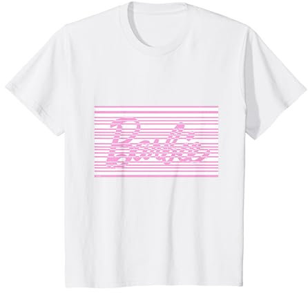 Barbie T-Shirt Ragazza Rosa Logo Torta Taglie + Colori Maglietta