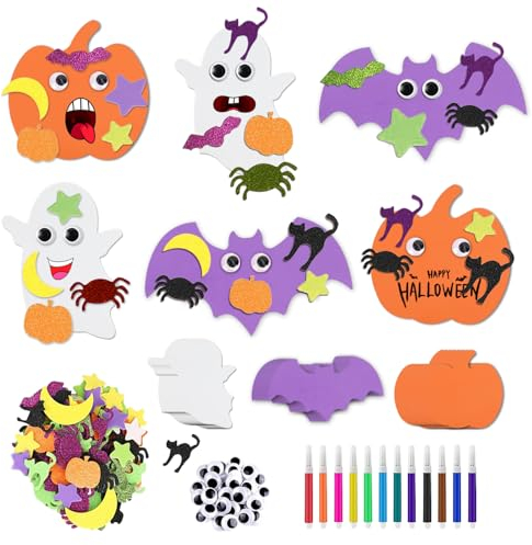 IWTBNOA Halloween Basteln für Kinder, Herbst DIY Kürbis Bastelset, Festliche Geschenk, Thanksgiving Handwerk Präsentiert