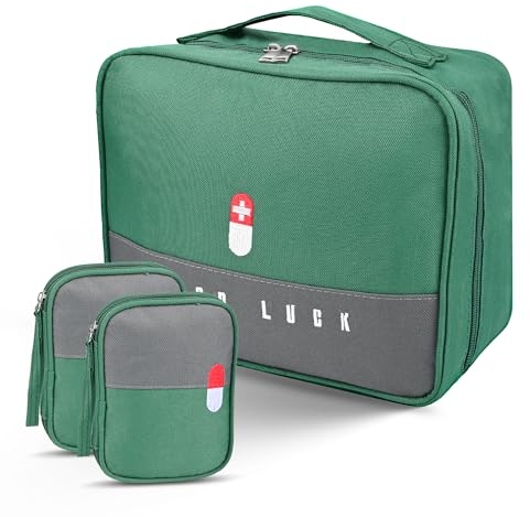 Comius Sharp 3 PCS Reise Apotheke Tasche, Portable Leere Medizinische Tasche, Große Kapazität Wasserdicht Erste-Hilfe-Medizin Tasche Reise für Schule, Camping, Haus,
