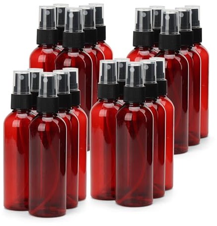 JOIKIT 20 Pcs Brown Spray Bottles, 100ml Fine Mist Spray Bottle, Plastic Travel Atomiser Bottle, Travel Pump Bottles for Home