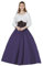BEAUTELICATE Jupe longue vintage en coton pour femme, style médiéval, bohème, Renaissance, Gitan, gothique, victorien, cosplay, costume de plage, Violet - 104 cm, XX-Large