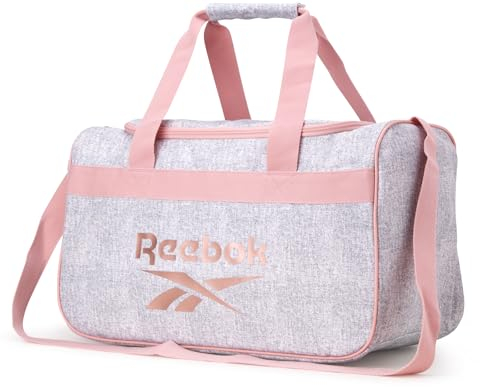 Reebok Warrior II Sporttasche, leichtes Handgepäck, Wochenendgepäck, Übernachtungsgepäck für Reisen, Strand, Yoga, Warrior II Heather Grey, Einheitsgröße