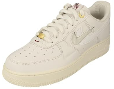 Nike Air Force 1 07 PRM Herren Trainers DQ7664 Sneakers Schuhe (UK 11.5 US 12.5 EU 47, White sail Team red 100)