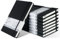 POPRUN A5 Notebook Lined Journal, 8 Pack Black PU Leather Hardback Notepad for Writing, Business Work, Travel,Office,School, 14 x 21cm, 240 Pages College Classic Ruled Journals Notes Pad with Pen Loop