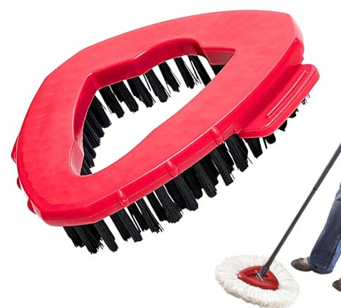 Mop Floor Scrubber - Dirt Removal Brush, Spin Mop Scrub Brush Head | Tile Dirt Tackle Brush, 180 Degree Rotation Spotless Cleaner, Dirt Cleaning Brush for Bathroom, Sink, PP, Nylon