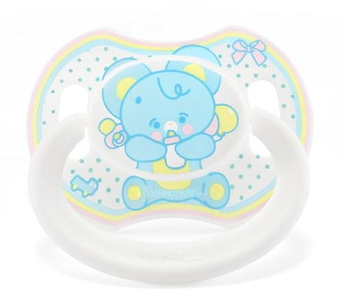 LittleForBig Großer Saugerschild Schnuller der Generation II in Erwachsenengröße Baby Elefant Muster Blau