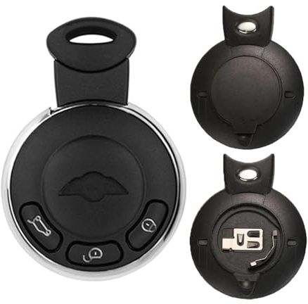 Intelligente Fernbedienung Autoschlüsselanhänger Shell für BMW Mini Cooper R56 3 Taste Schlüsselloser Zugang mit Fernbedienung Auto Autoschlüssel Fall (Mit Batteriehalter)