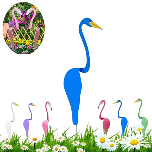 tanzende vögel,tanzende vögel garten,tanzender flamingo-gartenstecker,flamingo garten,flamingo aus metall,flamingo deko garten,florida tanzende vögel garten metallkunst,tanzender flamingo-C||1pcs